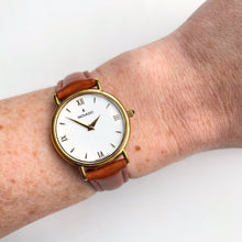 Load image into Gallery viewer, Ladies' Movado Quartz Watch With Brown Leather Strap