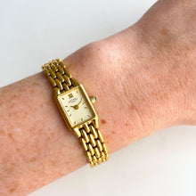Load image into Gallery viewer, Petite Ladies' Rotary Quartz Watch With Gold-Plated Bracelet and Rectangular Dial