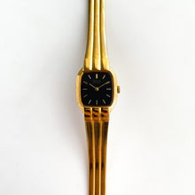 Load image into Gallery viewer, 1990s Ladies' Gold-Plated Seiko Quartz Watch with Black Dial