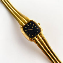 Load image into Gallery viewer, 1990s Ladies' Gold-Plated Seiko Quartz Watch with Black Dial