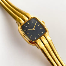 Load image into Gallery viewer, 1990s Ladies' Gold-Plated Seiko Quartz Watch with Black Dial