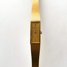 Load image into Gallery viewer, 1990s Ladies' Gold-Plated Seiko Quartz Watch with Rectangular Dial