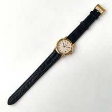 Load image into Gallery viewer, Vintage Ladies' Gold-Plated Raymond Weil Quartz Watch with Black Leather Strap