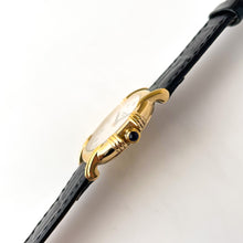 Load image into Gallery viewer, Vintage Ladies' Gold-Plated Raymond Weil Quartz Watch with Black Leather Strap