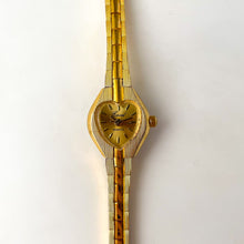 Load image into Gallery viewer, Vintage Ladies Excel Gold-Plated Watch with Heart Shaped Dial