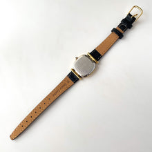 Load image into Gallery viewer, Very Thin 1980s Gold-Plated Ladies' Seiko Exceline Watch with Black Leather Strap