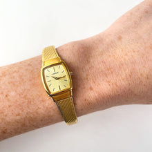 Load image into Gallery viewer, Ladies' Gold-Tone Lorus Quartz Watch with Integrated Bracelet