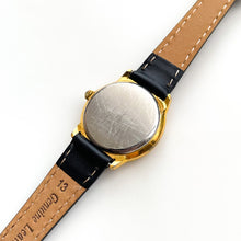 Load image into Gallery viewer, Vintage Ladies Alfex Moon Phase Watch with Black Leather Strap