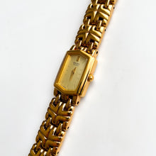 Load image into Gallery viewer, Vintage 1990s Gold-Plated Ladies' Seiko Quartz Watch with Hexagon Dial