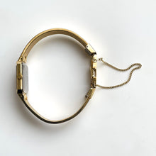 Load image into Gallery viewer, Ladies' 1990s Rectangular Seiko Quartz Watch With Gold-Plated Case and 4 Diamonds