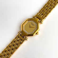 Load image into Gallery viewer, Vintage Ladies' Octagonal Gold-Plated Raymond Weil Quartz Watch with Diamonds