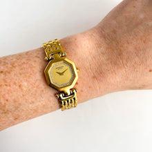 Load image into Gallery viewer, Vintage Ladies' Octagonal Gold-Plated Raymond Weil Quartz Watch with Diamonds