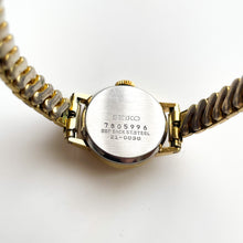 Load image into Gallery viewer, 1967 Gold-Tone Seiko Mechanical Watch with Silver Dial and Expanding Bracelet