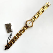 Load image into Gallery viewer, Vintage 1990s Gold-Plated Ladies' Seiko Quartz Watch with Round Mother of Pearl Dial