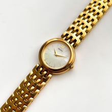 Load image into Gallery viewer, Vintage 1990s Gold-Plated Ladies' Seiko Quartz Watch with Round Mother of Pearl Dial