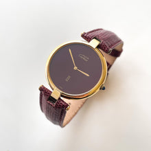 Load image into Gallery viewer, Vintage Cartier Must Vendôme Vermeil Large Quartz Watch - Gold-Plated Silver 925 with Burgundy Dial - Boxed
