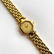 Load image into Gallery viewer, Vintage Ladies' Octagonal Gold-Plated Raymond Weil Quartz Watch with Diamonds