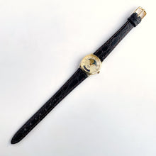 Load image into Gallery viewer, Vintage Ladies Zeon Moon Phase Quartz Watch with Dark Brown Leather Strap