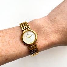 Load image into Gallery viewer, Vintage 1990s Gold-Plated Ladies' Seiko Quartz Watch with Round Mother of Pearl Dial