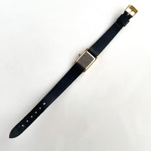 Load image into Gallery viewer, Ladies' 1990s Seiko Tank Quartz Watch With Black Leather Strap