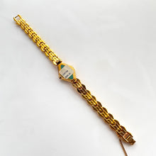 Load image into Gallery viewer, Very Rare 1995 Gold-Plated Asymmetrical Lassale (Seiko) Quartz Watch with Gold Dial and Diamond Set Bezel