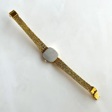 Load image into Gallery viewer, Ladies' Vintage Gold-Plated Tissot Quartz Watch with Braided Bracelet & Black Dial - Boxed