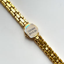 Load image into Gallery viewer, Very Rare 1995 Gold-Plated Lassale (Seiko) Quartz Watch with Light Pink Dial and Oval Diamond Set Bezel