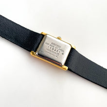 Load image into Gallery viewer, Ladies' 1990s Seiko Tank Quartz Watch With Black Leather Strap