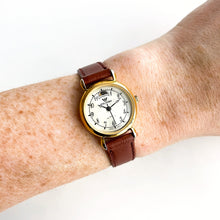 Load image into Gallery viewer, Rare Vintage Ladies' Waltham Moon Phase Quartz Watch with Mother of Pearl Dial