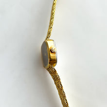 Load image into Gallery viewer, Ladies' Vintage Gold-Plated Tissot Quartz Watch with Braided Bracelet & Black Dial - Boxed