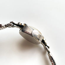 Load image into Gallery viewer, Vintage 1960 Ladies' Silver-Tone Bulova Mechanical Watch with Diamonds and Elasticated Bracelet