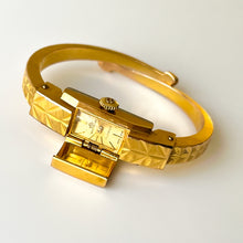 Load image into Gallery viewer, Vintage Gold-Plated Bucherer Mechanical Bangle Watch with Concealed Dial