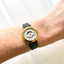 Load image into Gallery viewer, Vintage Ladies' Sutus Moon Phase Quartz Watch with Black Leather Strap