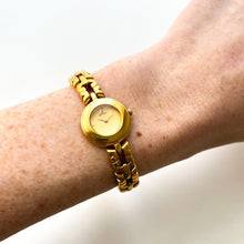 Load image into Gallery viewer, Vintage 1990s Gold-Plated Ladies' Seiko Quartz Watch With Intricate Bracelet