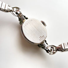 Load image into Gallery viewer, Vintage 1960 Ladies' Silver-Tone Bulova Mechanical Watch with Diamonds and Elasticated Bracelet