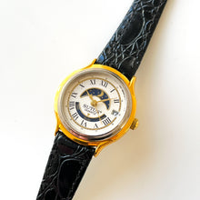 Load image into Gallery viewer, Vintage Ladies' Sutus Moon Phase Quartz Watch with Black Leather Strap