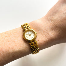 Load image into Gallery viewer, Vintage 1990s Gold-Plated Ladies' Seiko Quartz Watch With Intricate Bracelet