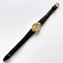 Load image into Gallery viewer, Vintage Two-Tone Karl Lagerfeld Quartz Watch with Black Leather Strap