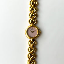 Load image into Gallery viewer, Vintage 1990s Gold-Plated Ladies' Seiko Quartz Watch With Intricate Bracelet and Pink Dial