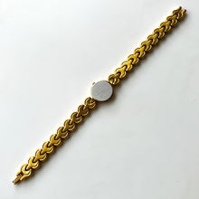 Load image into Gallery viewer, Vintage 1990s Gold-Plated Ladies' Seiko Quartz Watch With Intricate Bracelet and Pink Dial