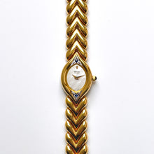 Load image into Gallery viewer, Rare Vintage 1990s 18ct Gold-Plated Ladies' Seiko Quartz Watch With Mother of Pearl Dial and Sapphires