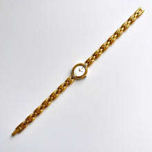 Load image into Gallery viewer, Rare Vintage 1990s 18ct Gold-Plated Ladies' Seiko Quartz Watch With Tiny Silver Dial and Genuine Diamonds