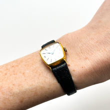 Load image into Gallery viewer, Gold-Plated Bifora Mechanical Watch with Gold Plated Case and Leather Strap