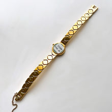 Load image into Gallery viewer, Very Rare 1990s Gold-Plated Lassale (Seiko) Quartz Watch with Blue Dial and Faceted Crystal