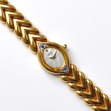 Load image into Gallery viewer, Rare Vintage 1990s 18ct Gold-Plated Ladies' Seiko Quartz Watch With Mother of Pearl Dial and Sapphires