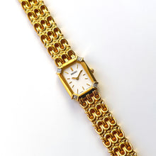 Load image into Gallery viewer, Rare Vintage 1990s 18ct Gold-Plated Ladies' Seiko Quartz Watch With Diamond-Set Bezel