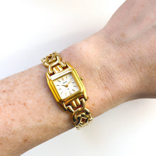 Load image into Gallery viewer, Ladies' Gold-Plated Accurist Quartz Watch with Beige Square Dial