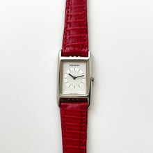 Load image into Gallery viewer, Vintage 90s Yves Saint Laurent Tank-Style Ladies' Quartz Watch with Red Leather Strap - Boxed