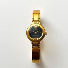 Load image into Gallery viewer, Vintage Gold-Plated Ladies' Givenchy Bangle Watch with Black Dial and Quartz Movement