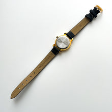 Load image into Gallery viewer, Vintage Ladies' Everite Moon Phase Quartz Watch with Black Leather Strap